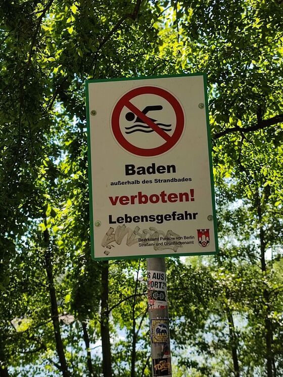 Badeverbot Weißer See