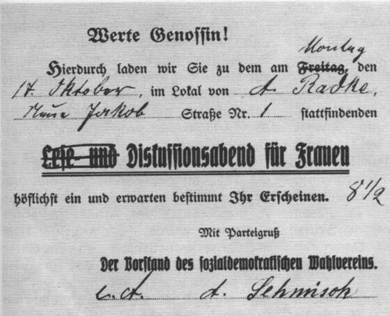 Einladung zum Diskussionsabend für Frauen aus Berlin.