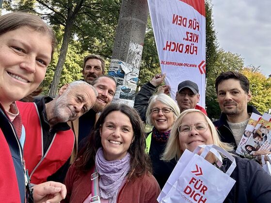 SPD Mauerpark beim Infostand am Arnimplatz