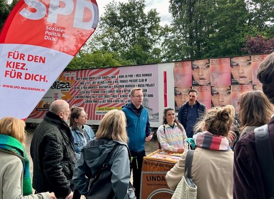 Die SPD Mauerpark mit Dennis Buchner und Linda Vierecke